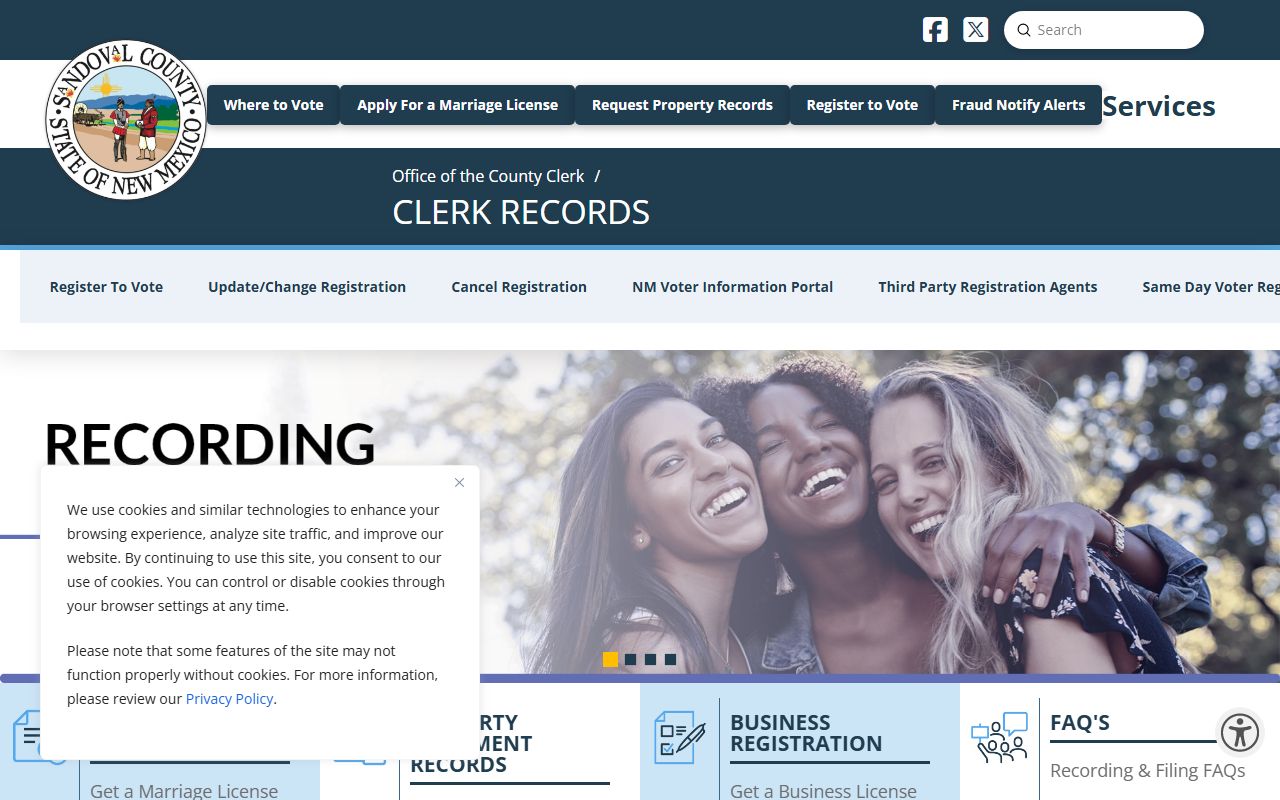 Sandoval County Clerk of Court county clerk records hub