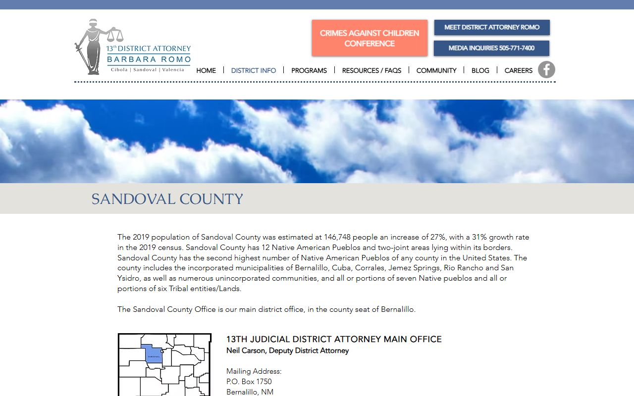 Sandoval County arrest records and court charges District Attorney Sandoval office