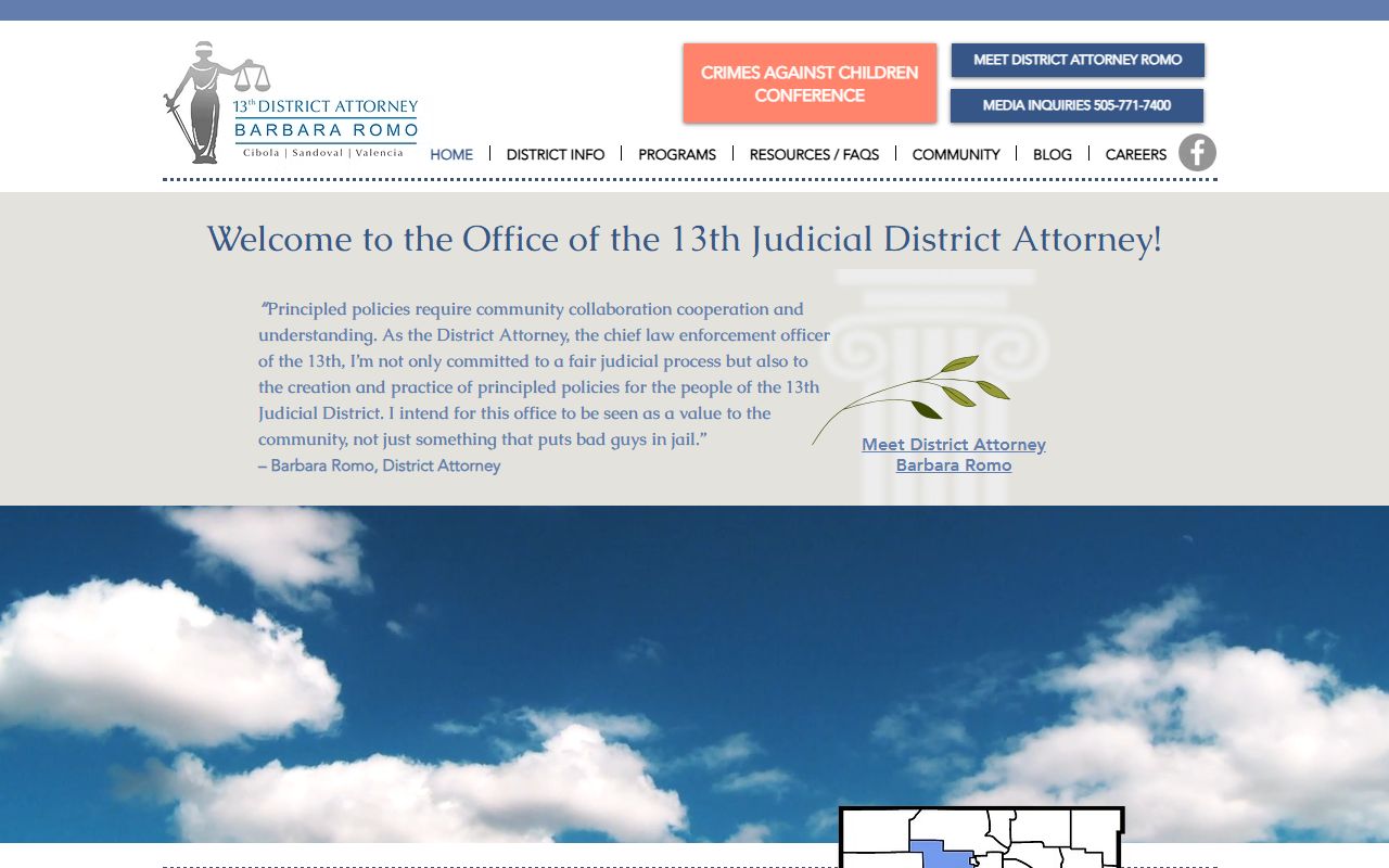 Sandoval County criminal court records Thirteenth Judicial District Attorney page