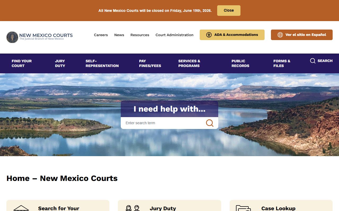 Sandoval County District Court records New Mexico Courts homepage