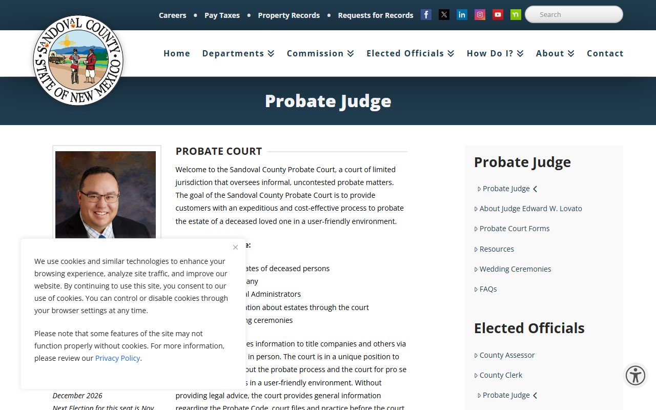 Sandoval County court records Probate Court records