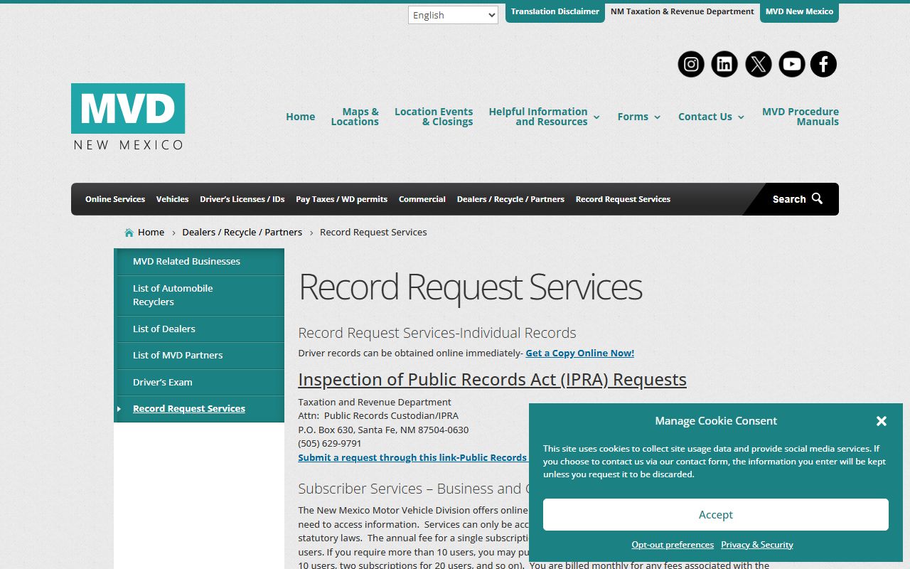 Sandoval County traffic court records MVD driver and vehicle data access